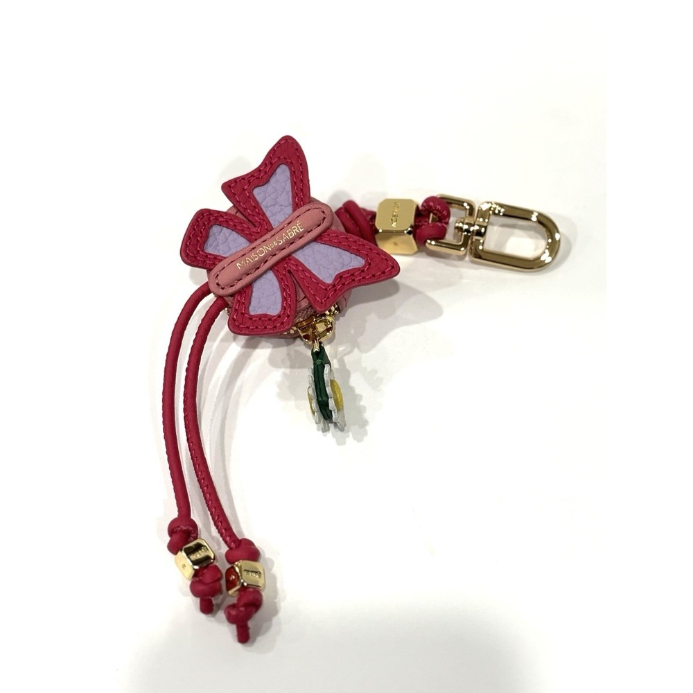 Maison de Sabre Sabremoji Leather Butterfly Bag Charm Case for Apple AirTag NIB